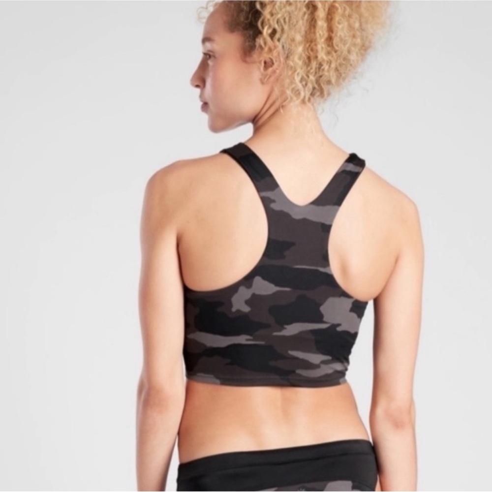 Athleta Camo Crop Top Sports Bra - Picture 2 of 9